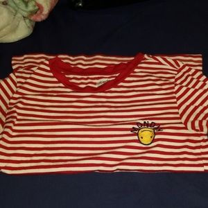 Red & White striped tshirt